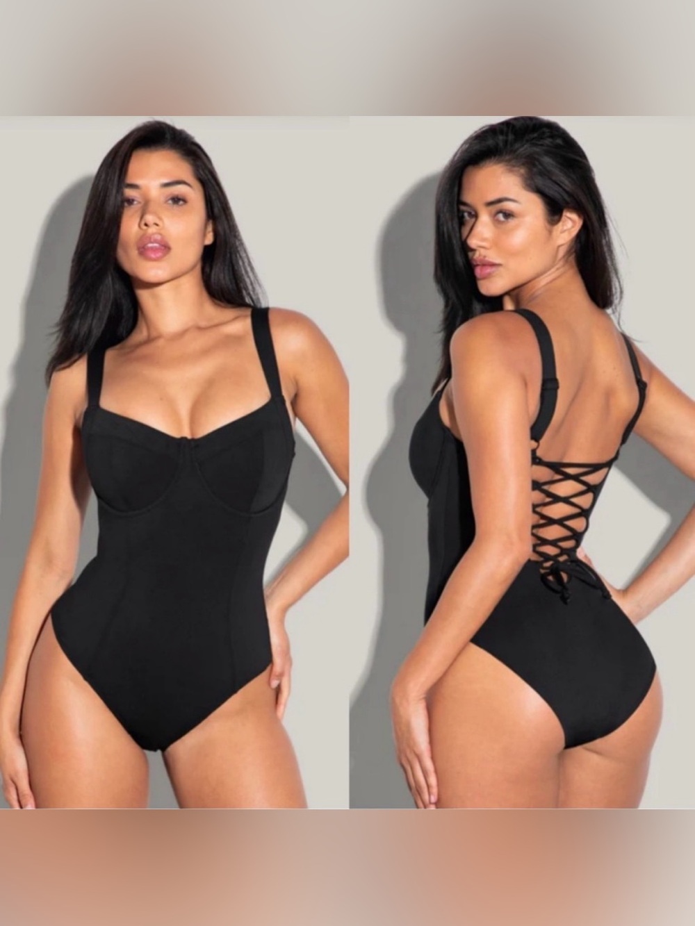 TA3 Lifty One Piece Black Swimsuit Size Large B/C Cup